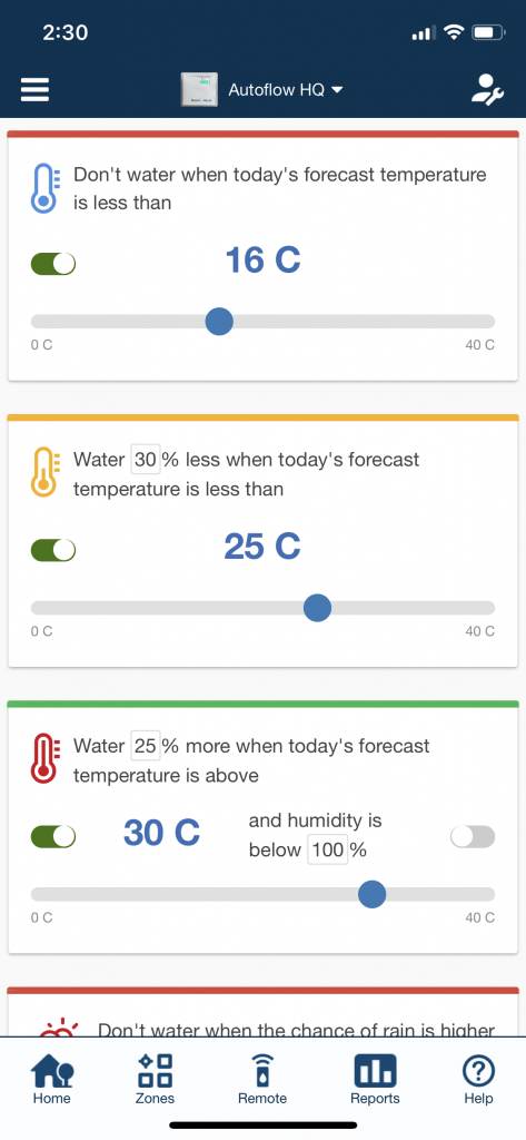 wifi sprinkler system saving water